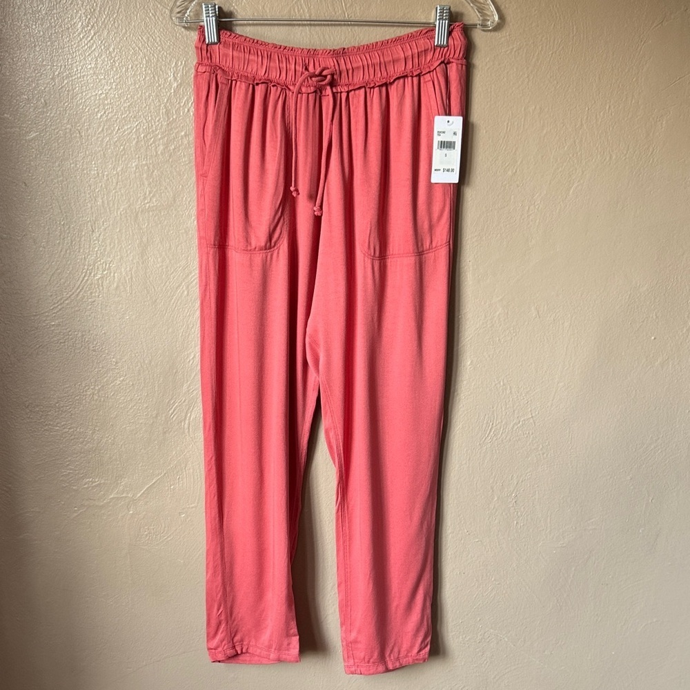 Splendid Coral Elastic Drawstring Pants